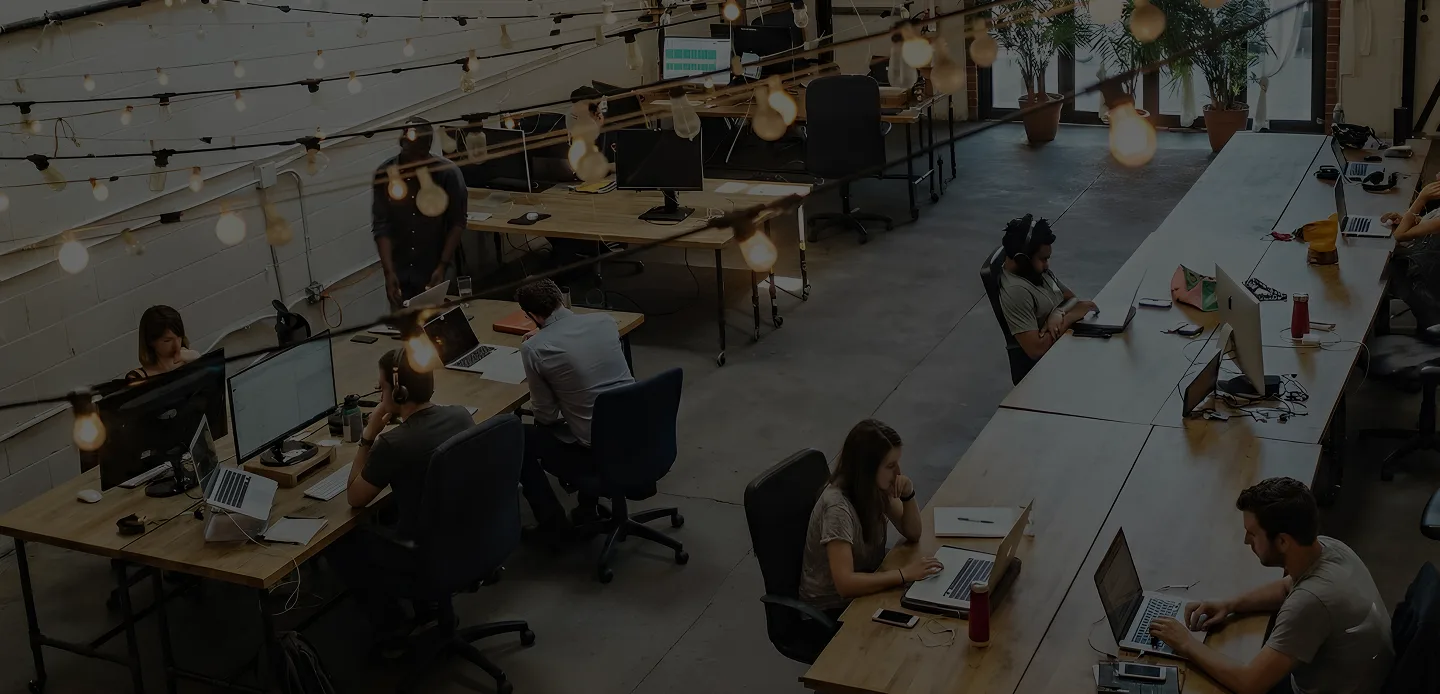 Team collaboration in modern office